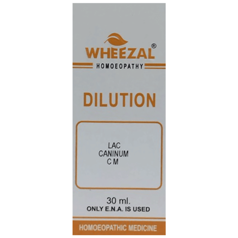 Wheezal Lac Caninum Dilution CM bottle of 30 ml Dilution