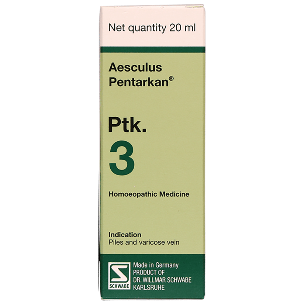 Dr Willmar Schwabe Germany Aesculus Pentarkan Ptk. 3 Drop bottle of 20 ml Drop