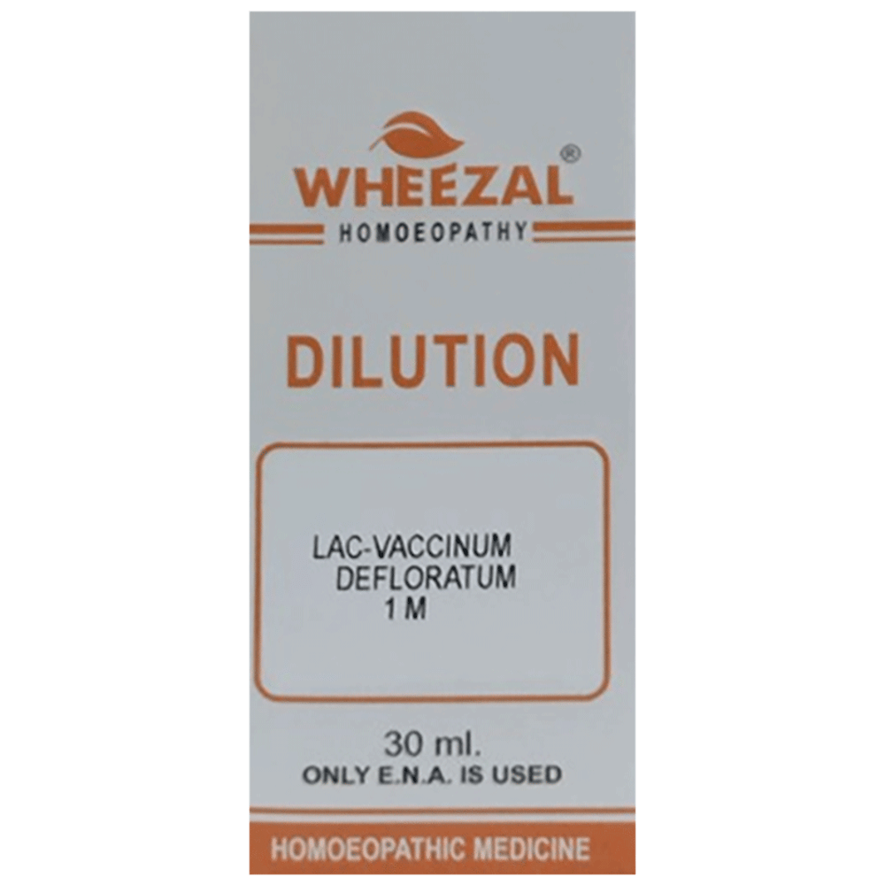 Wheezal lac Vaccinum Defloratum Dilution 1M bottle of 30 ml Dilution