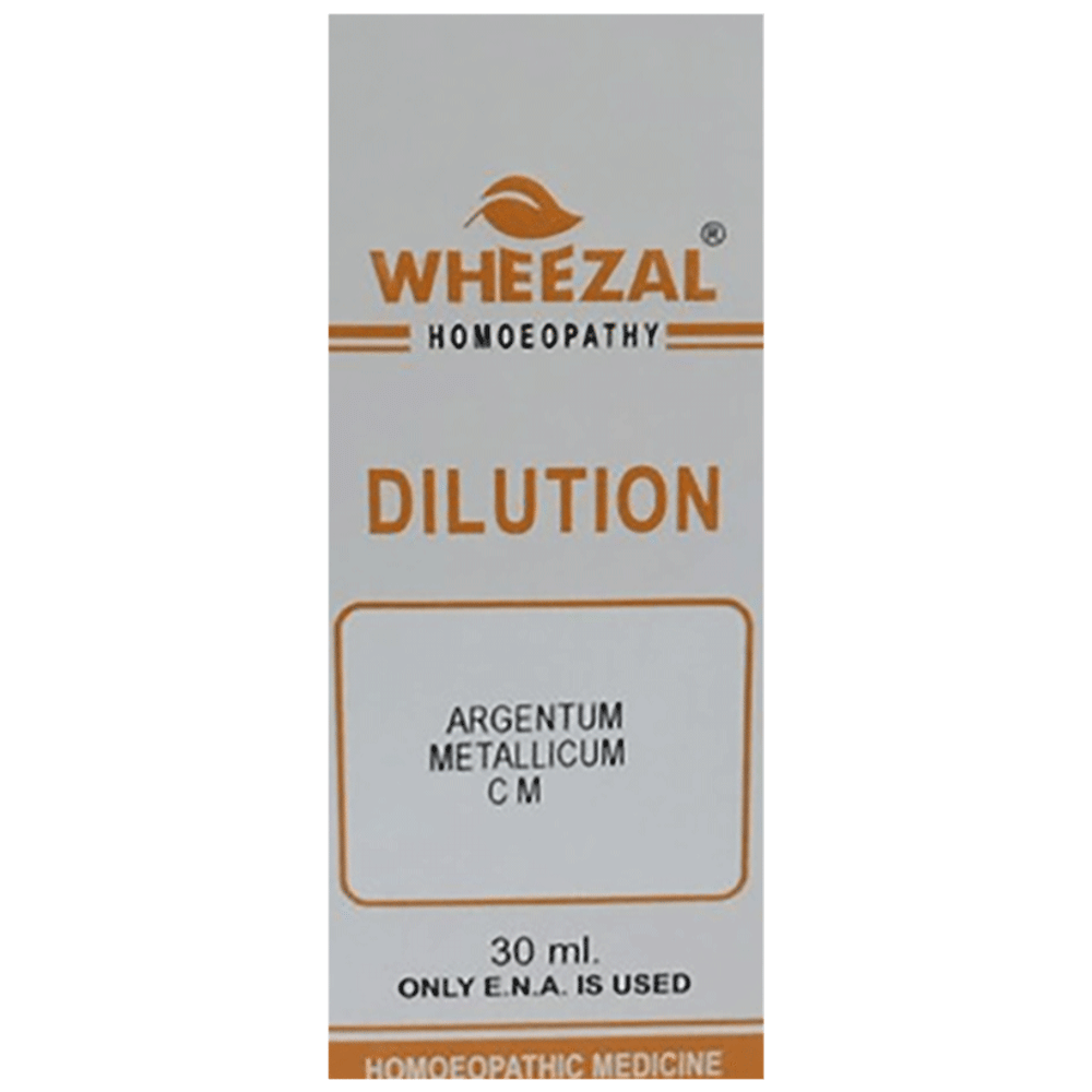 Wheezal Argentum Metallicum Dilution CM bottle of 30 ml Dilution