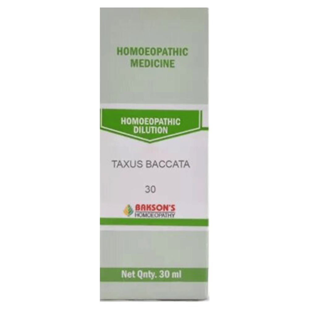 Bakson's Homeopathy Taxus Baccata Dilution 30 bottle of 30 ml Dilution