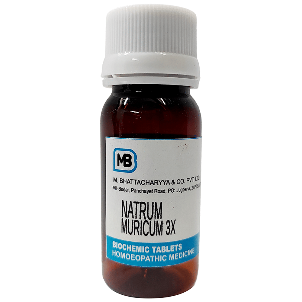 MB Natrum Muricum Tablet 3X bottle of 25 gm Tablet