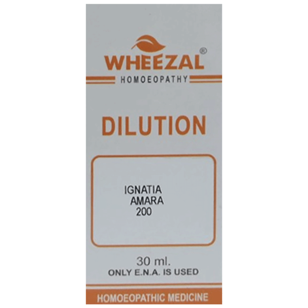 Wheezal Ignatia Amara Dilution 200 bottle of 30 ml Dilution Wheezal Ignatia Amara Dilution 200 bottle of 30 ml Dilution