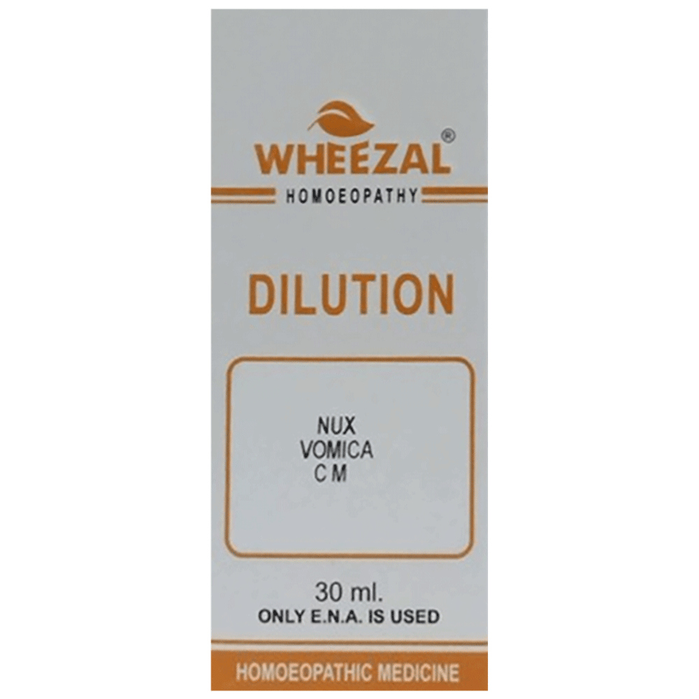 Wheezal Nux Vomica Dilution CM bottle of 30 ml Dilution