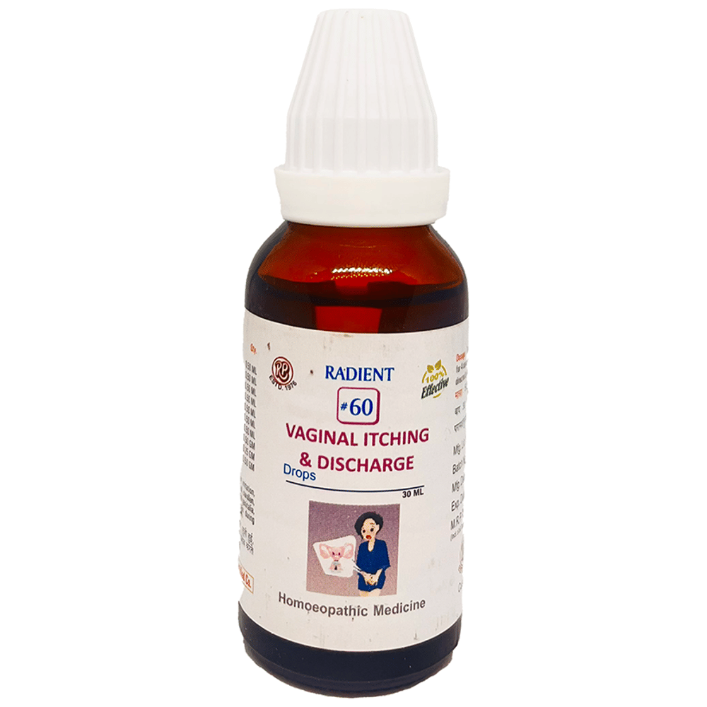 Radient #60 Vaginal Itching & Discharge Drops bottle of 30 ml Oral Drops