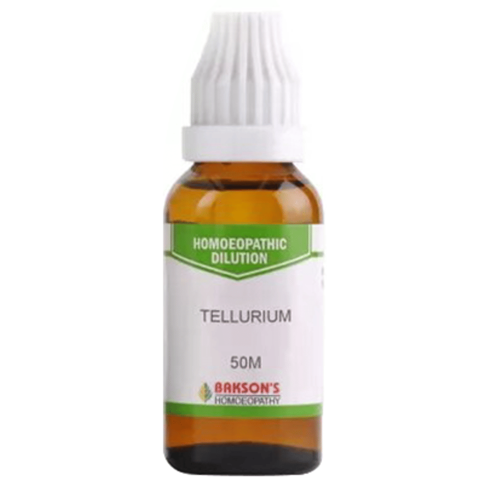 Bakson's Homeopathy Tellurium Dilution 50M bottle of 30 ml Dilution Bakson's Homeopathy Tellurium Dilution 50M bottle of 30 ml Dilution
