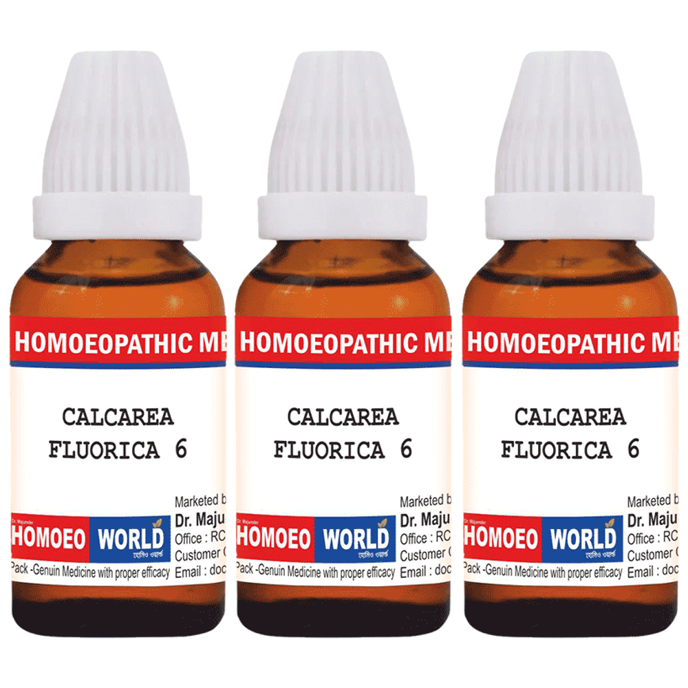Dr. Majumder Homeo World Calcarea Fluorica Dilution(30ml Each) 6 CH combo pack of 3 Packs