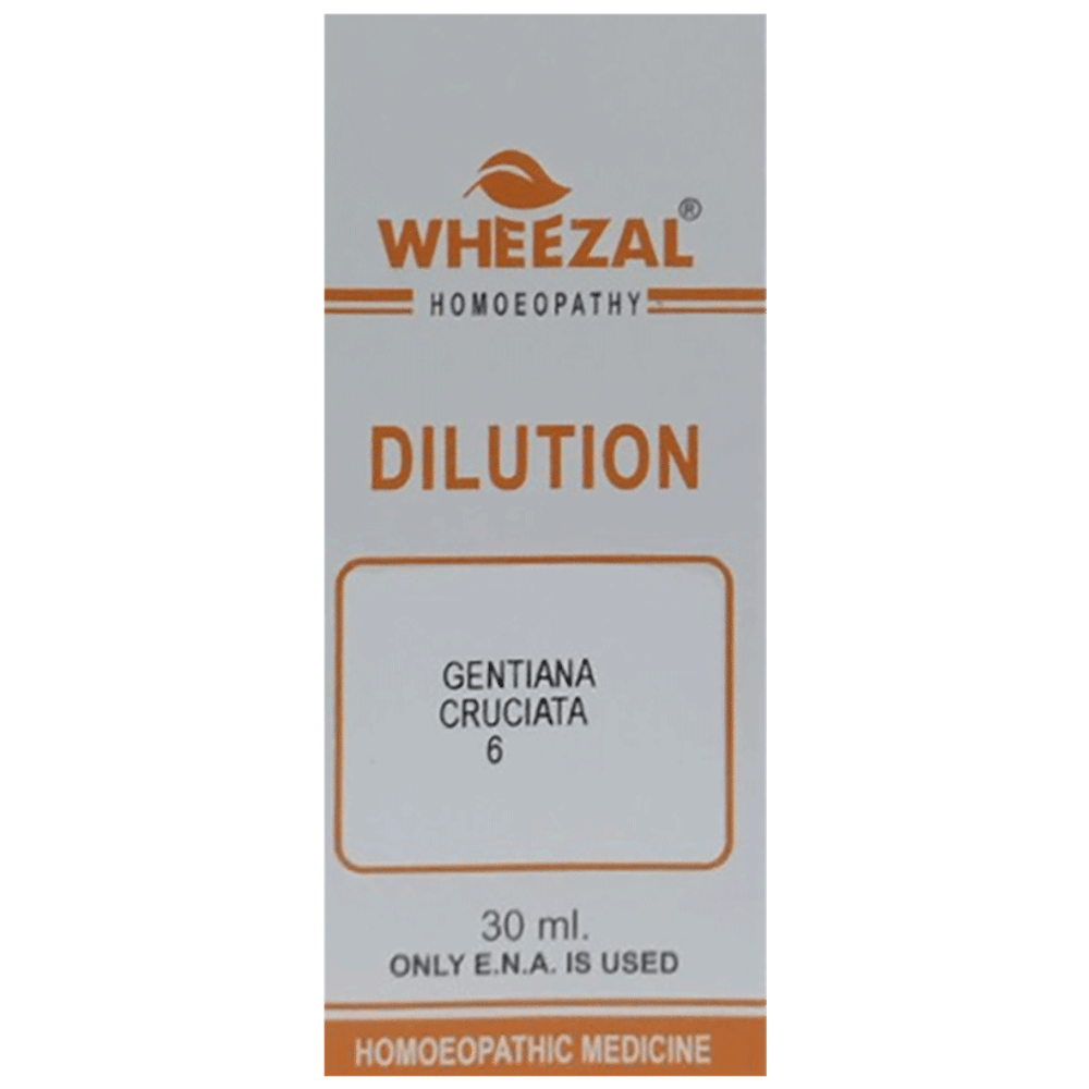 Wheezal Gentiana Cruciata Dilution 6 bottle of 30 ml Dilution