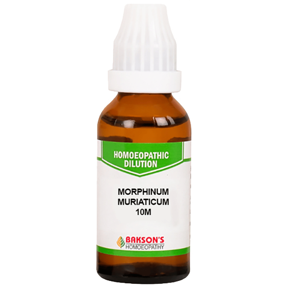 Bakson's Homeopathy Morphinum Muriaticum Dilution 10M bottle of 30 ml Dilution Bakson's Homeopathy Morphinum Muriaticum Dilution 10M bottle of 30 ml Dilution