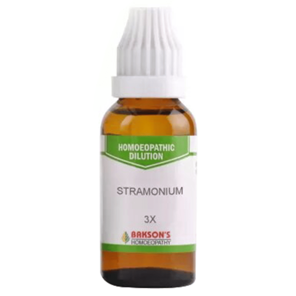 Bakson's Homeopathy Stramonium Dilution 3X bottle of 30 ml Dilution Bakson's Homeopathy Stramonium Dilution 3X bottle of 30 ml Dilution