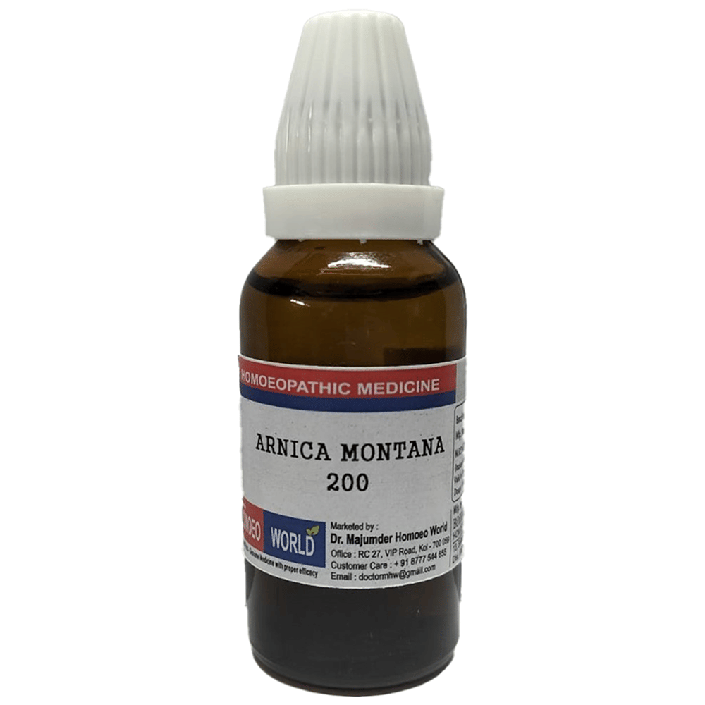 Dr. Majumder Homeo World Arnica Montana Dilution 200 (30ml Each) combo pack of 6 bottles