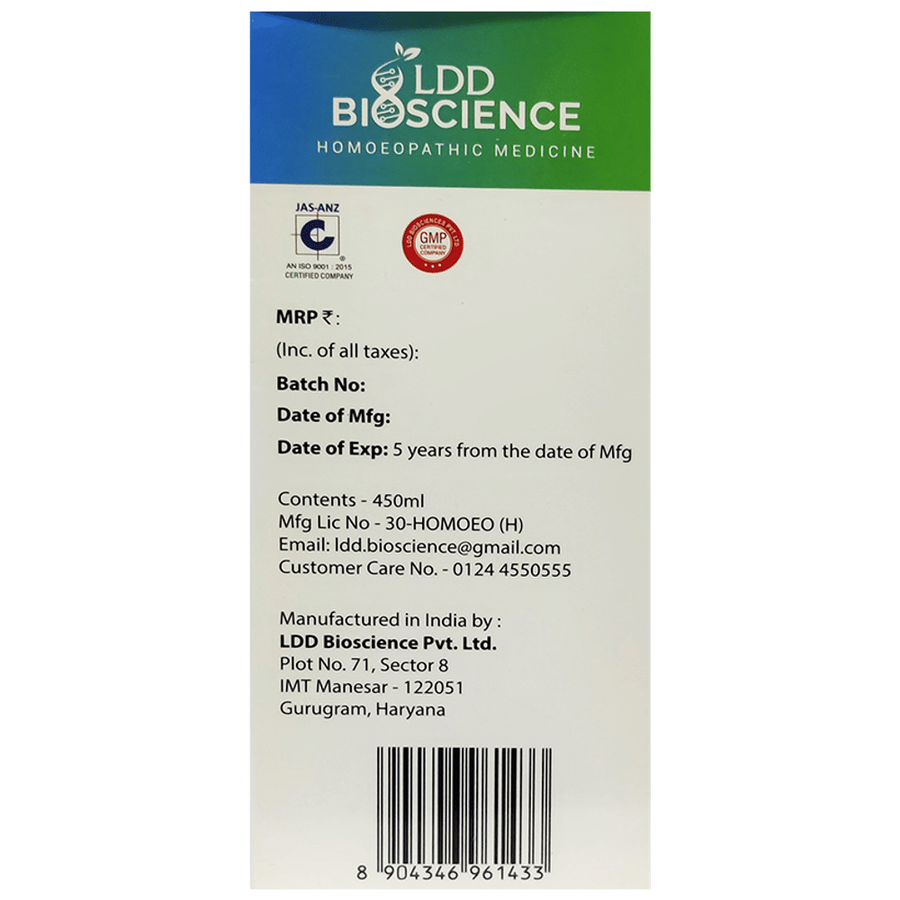 LDD Bioscience LDD Appetiser Syrup bottle of 450 ml Syrup