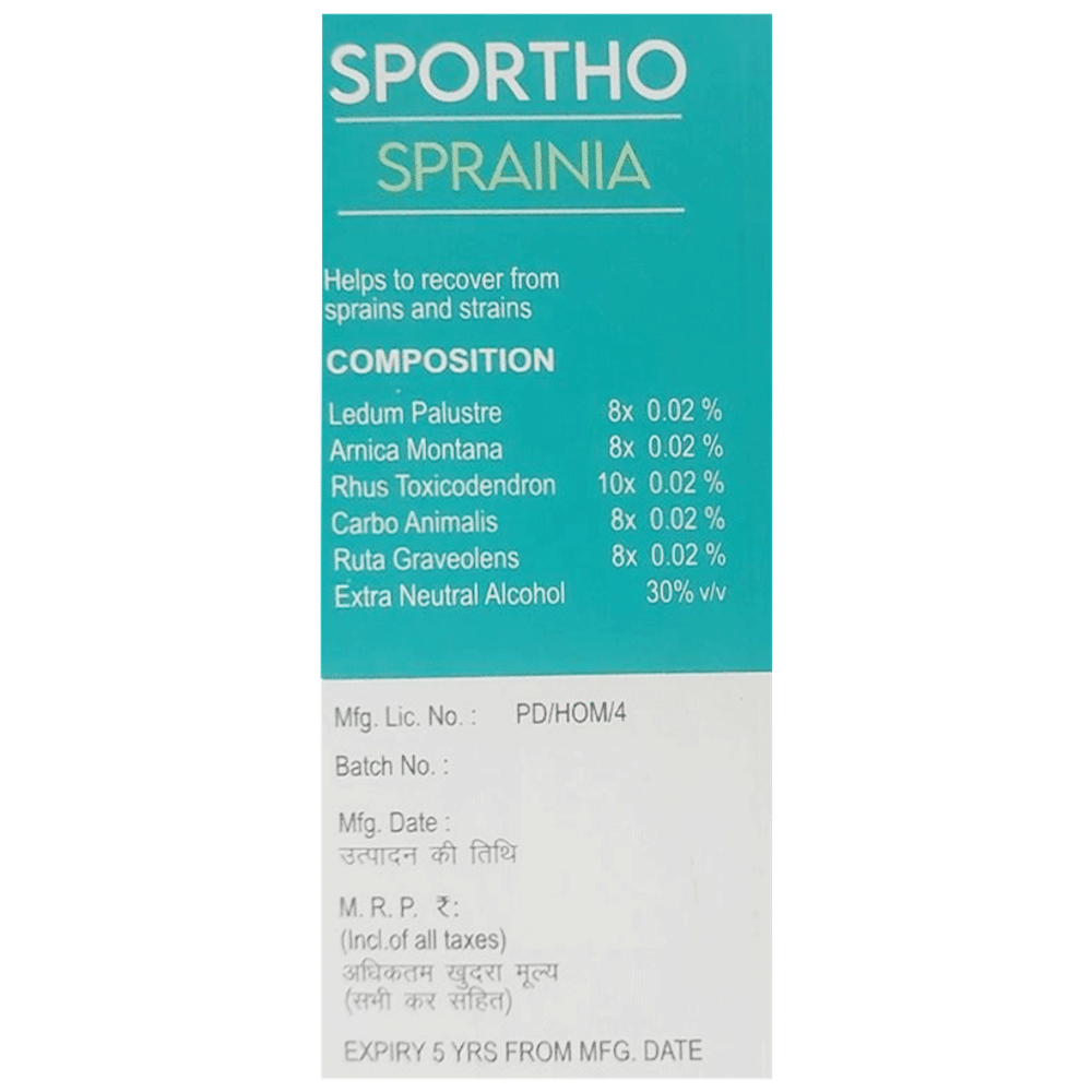 Sportho SP9 Sprainia Liquid Complex bottle of 60 ml Oral Drops