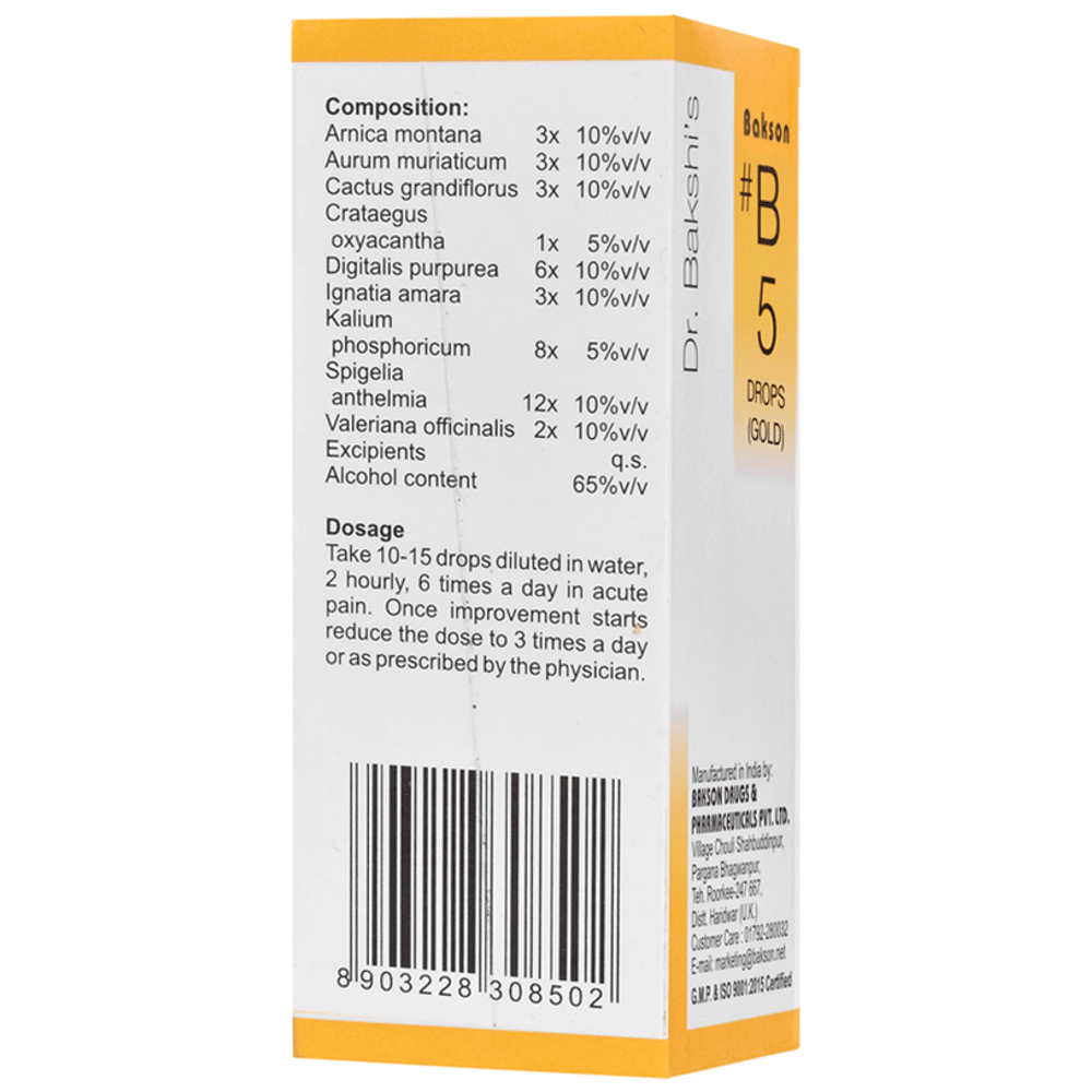 Bakson B5 Gold Drop bottle of 30 ml Drop