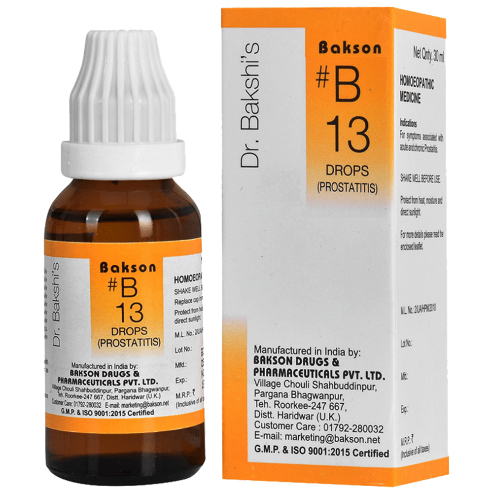 Bakson B13 Prostatitis Drop bottle of 30 ml Drop
