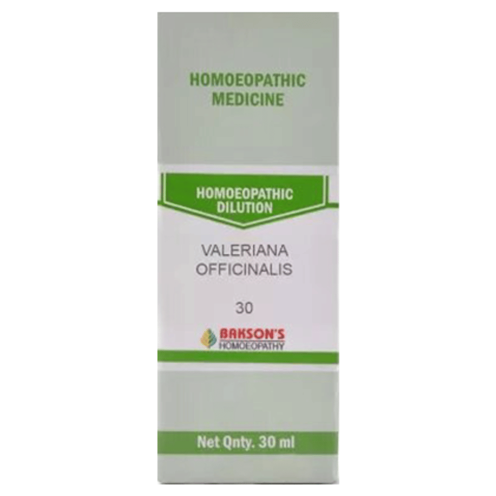 Bakson's Homeopathy Valeriana Officinalis Dilution 30 bottle of 30 ml Dilution