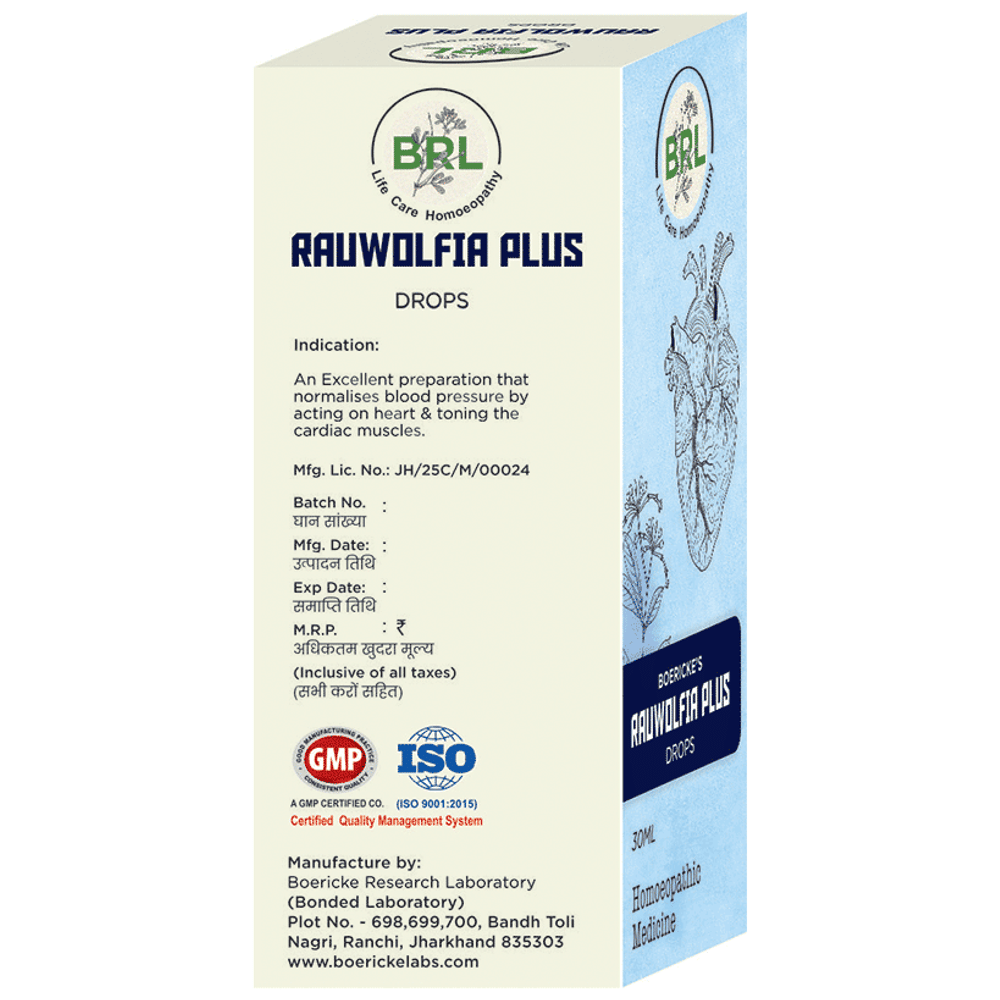 BRL Rauwolfia Plus Drop bottle of 30 ml Drop