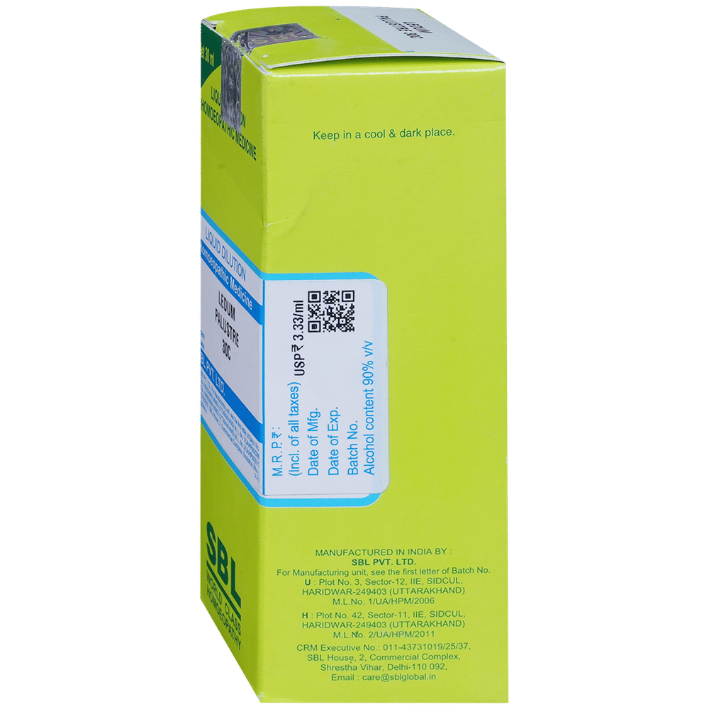 SBL Ledum Palustre Dilution 30 CH bottle of 30 ml Dilution SBL Ledum Palustre Dilution 30 CH bottle of 30 ml Dilution