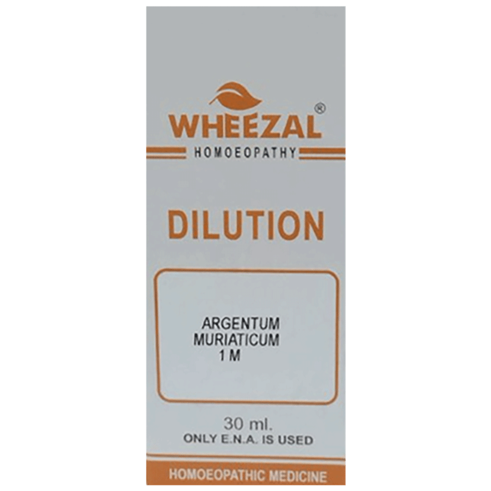 Wheezal Argentum Muriaticum Dilution 1M bottle of 30 ml Dilution