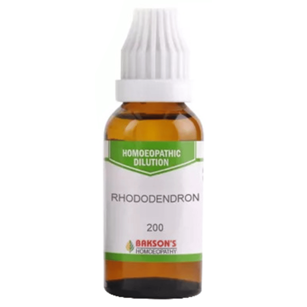 Bakson's Homeopathy Rhododendron Dilution 200 bottle of 30 ml Dilution Bakson's Homeopathy Rhododendron Dilution 200 bottle of 30 ml Dilution