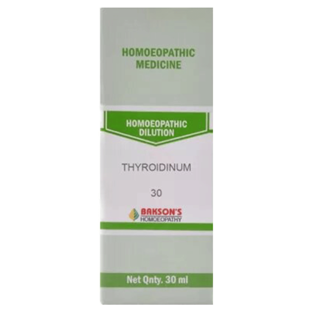 Bakson's Homeopathy Thyroidinum Dilution 30 CH bottle of 30 ml Dilution