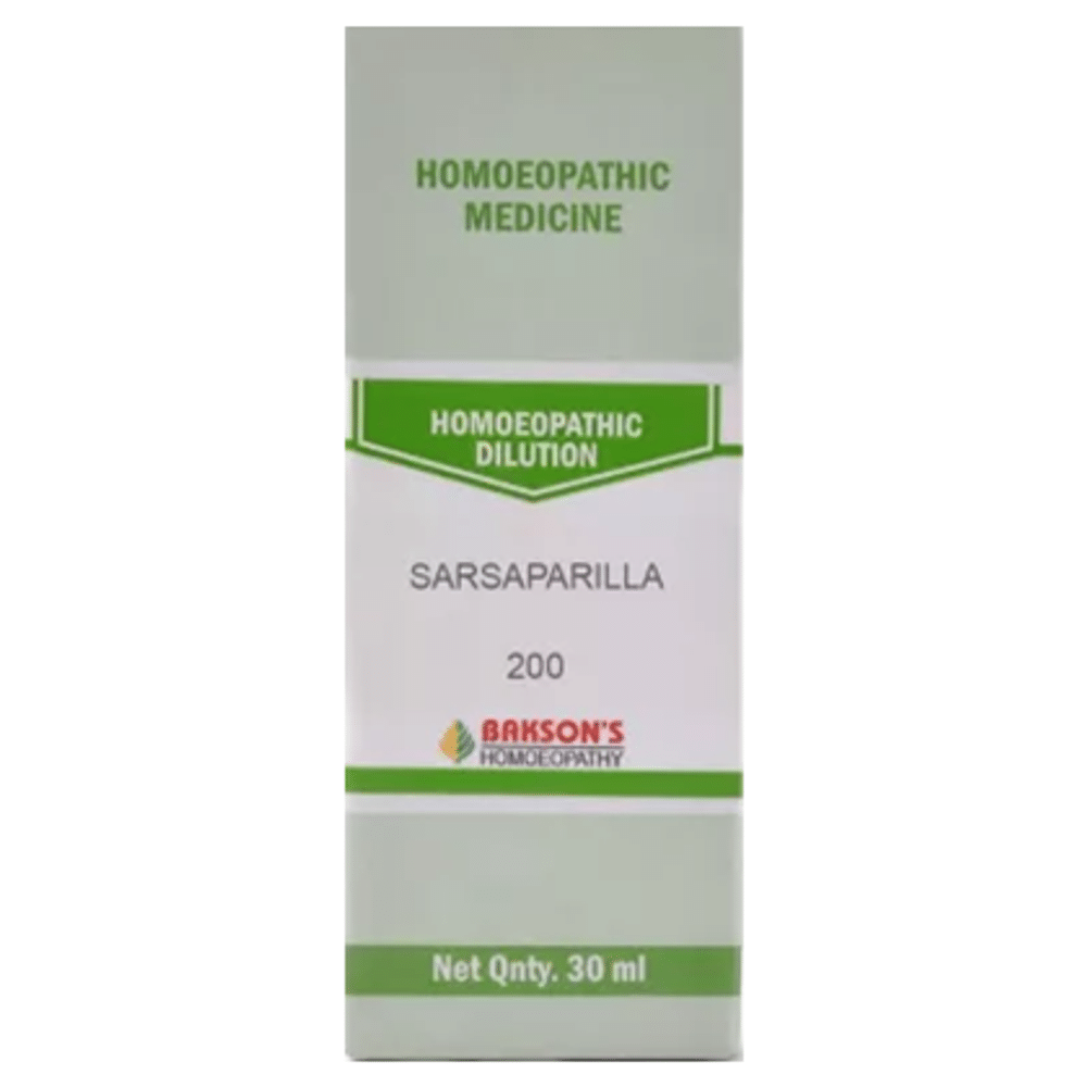 Bakson's Homeopathy Sarsaparilla Dilution 200 bottle of 30 ml Dilution