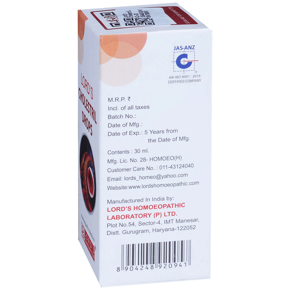 Lord's Cholestril Drop bottle of 30 ml Drop Lord's Cholestril Drop bottle of 30 ml Drop