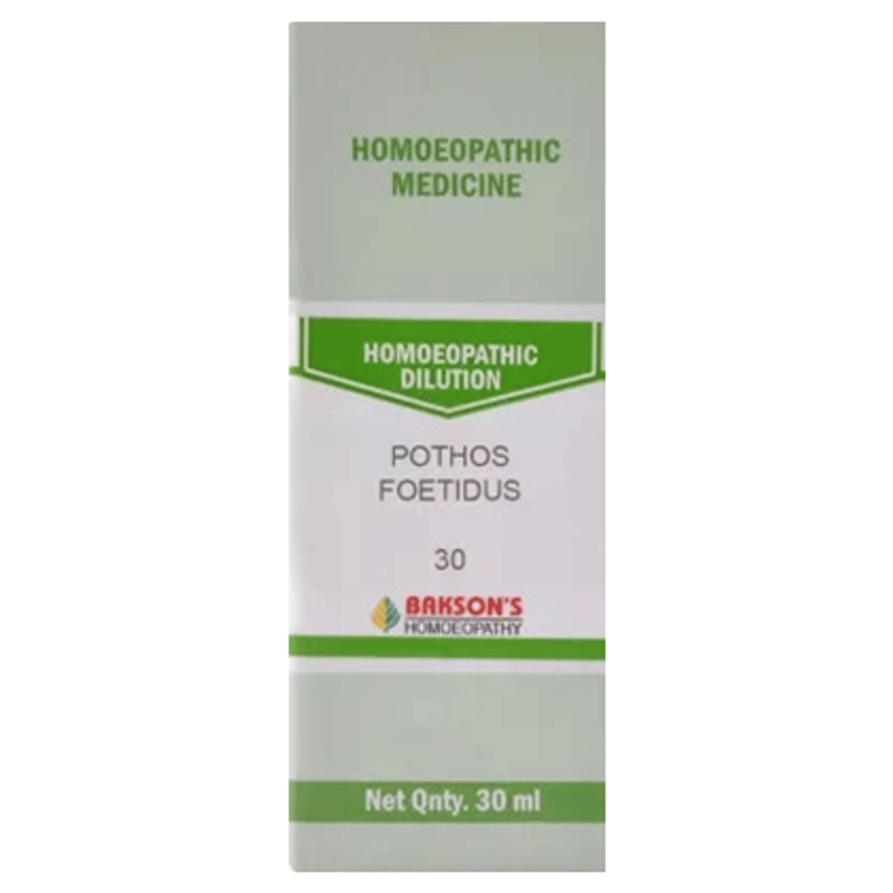 Bakson's Homeopathy Pothos Foetidus Dilution 30 bottle of 30 ml Dilution