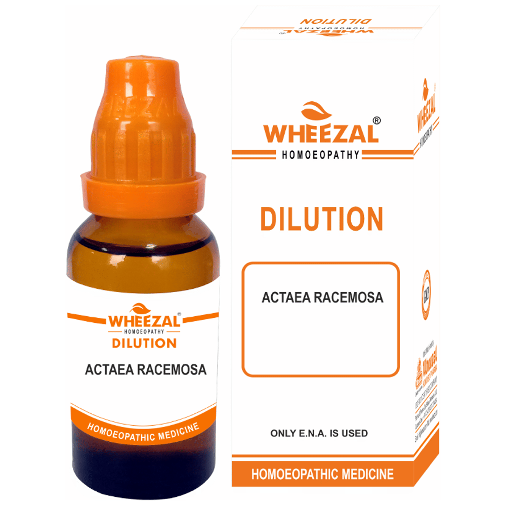 Wheezal Actaea Racemosa Dilution 1M bottle of 30 ml Dilution Wheezal Actaea Racemosa Dilution 1M bottle of 30 ml Dilution