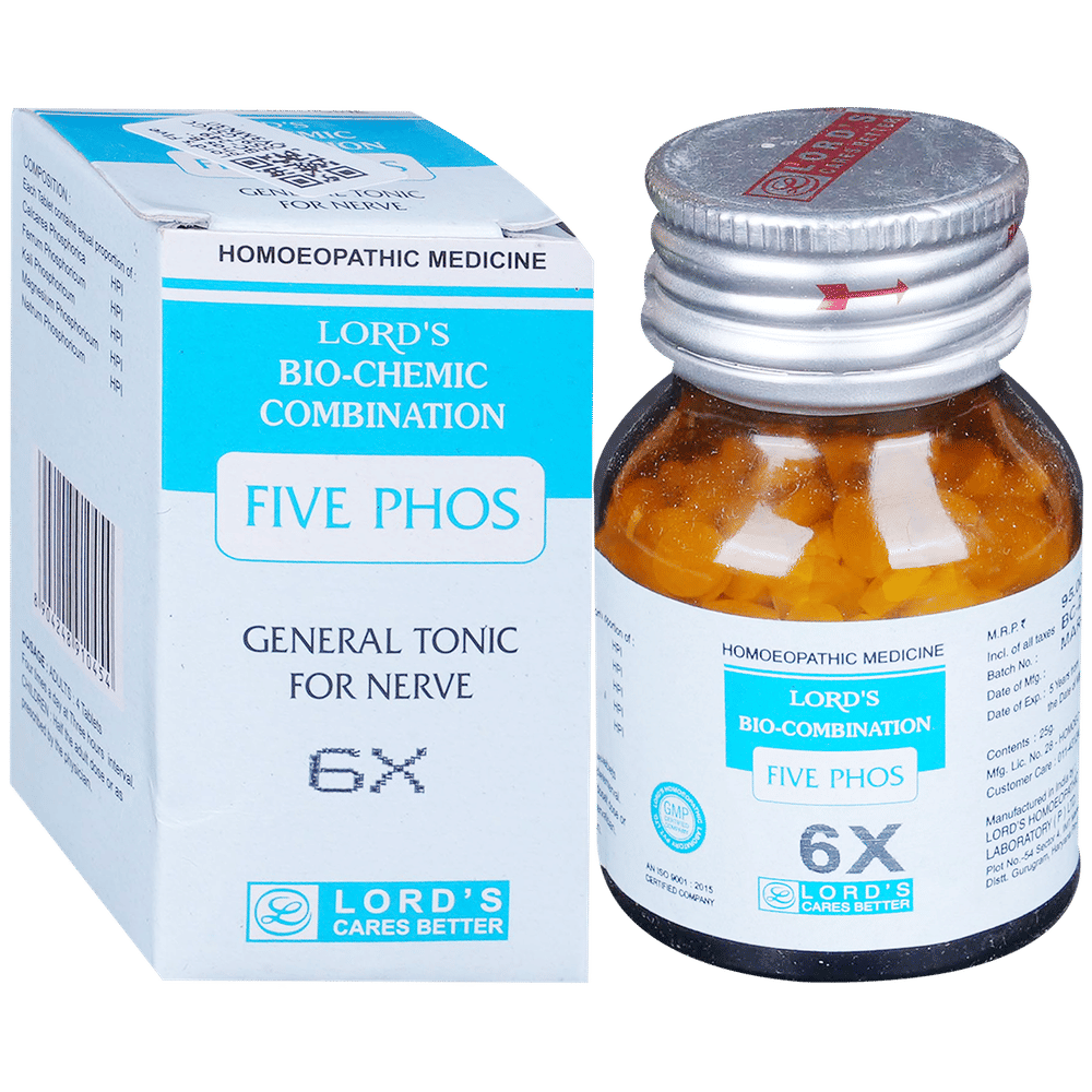Lord's Five Phos Biocombination Tablet 6X bottle of 25 gm Biocombination Tablet