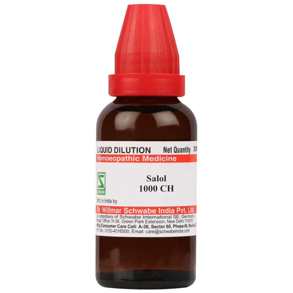 Dr Willmar Schwabe India Salol Dilution 1000 CH bottle of 30 ml Dilution