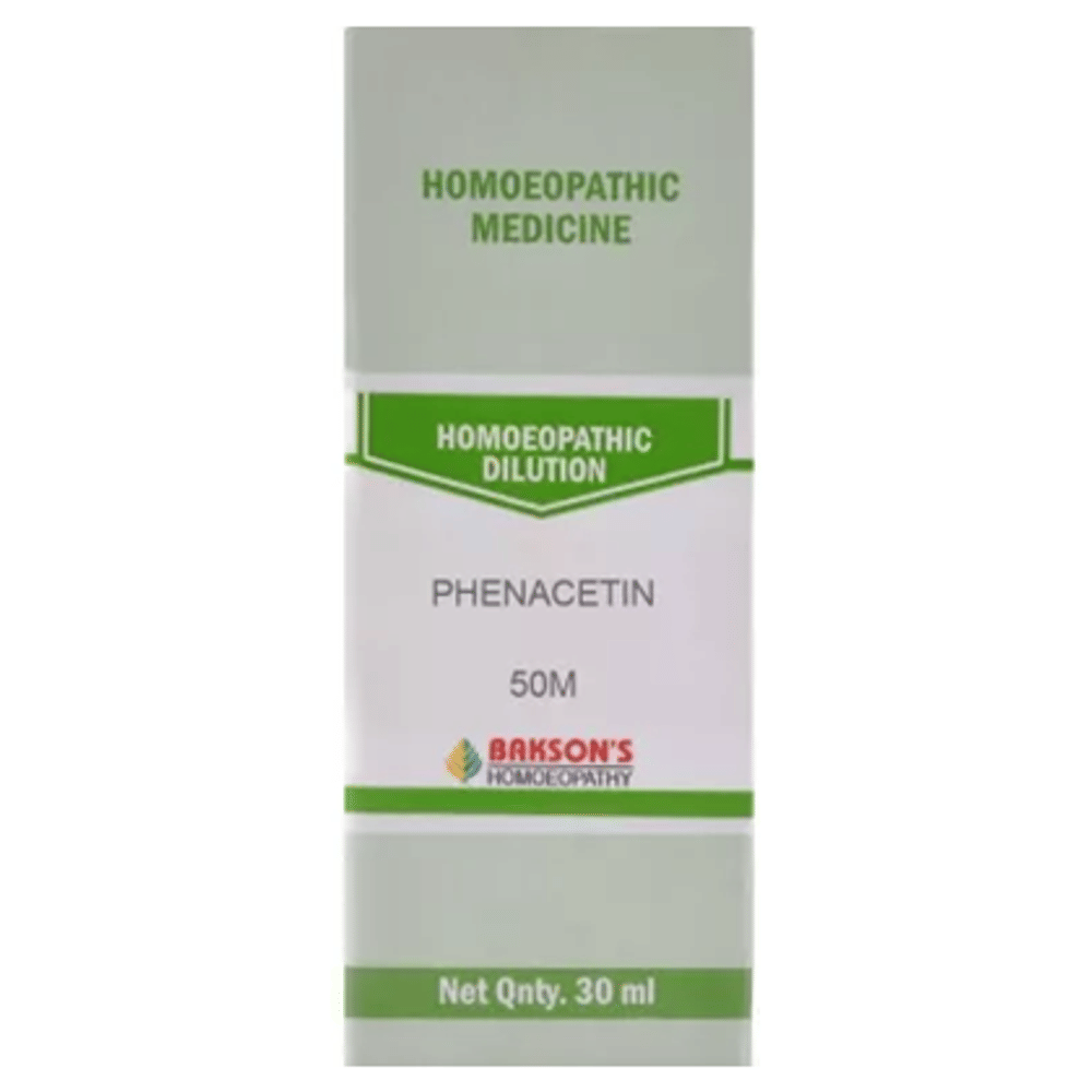 Bakson's Homeopathy Phenacetin Dilution 50M bottle of 30 ml Dilution