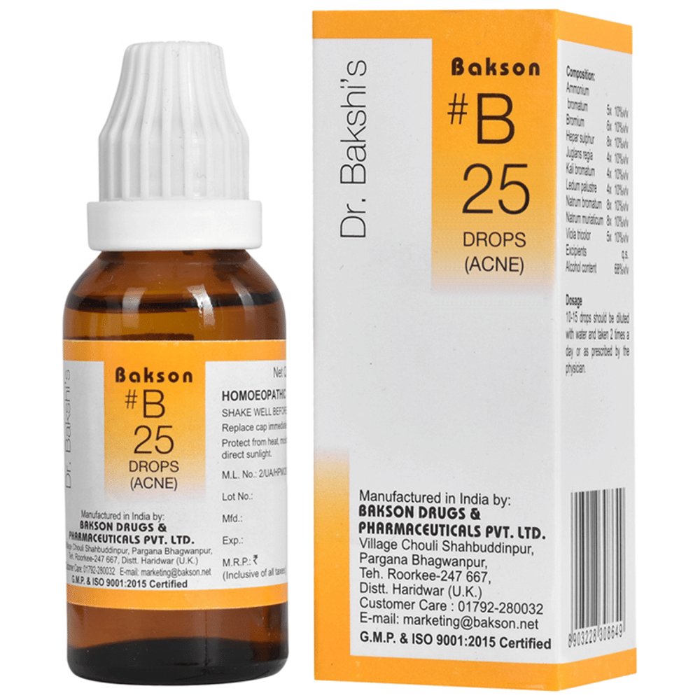 Bakson B25 Acne Drop bottle of 30 ml Drop