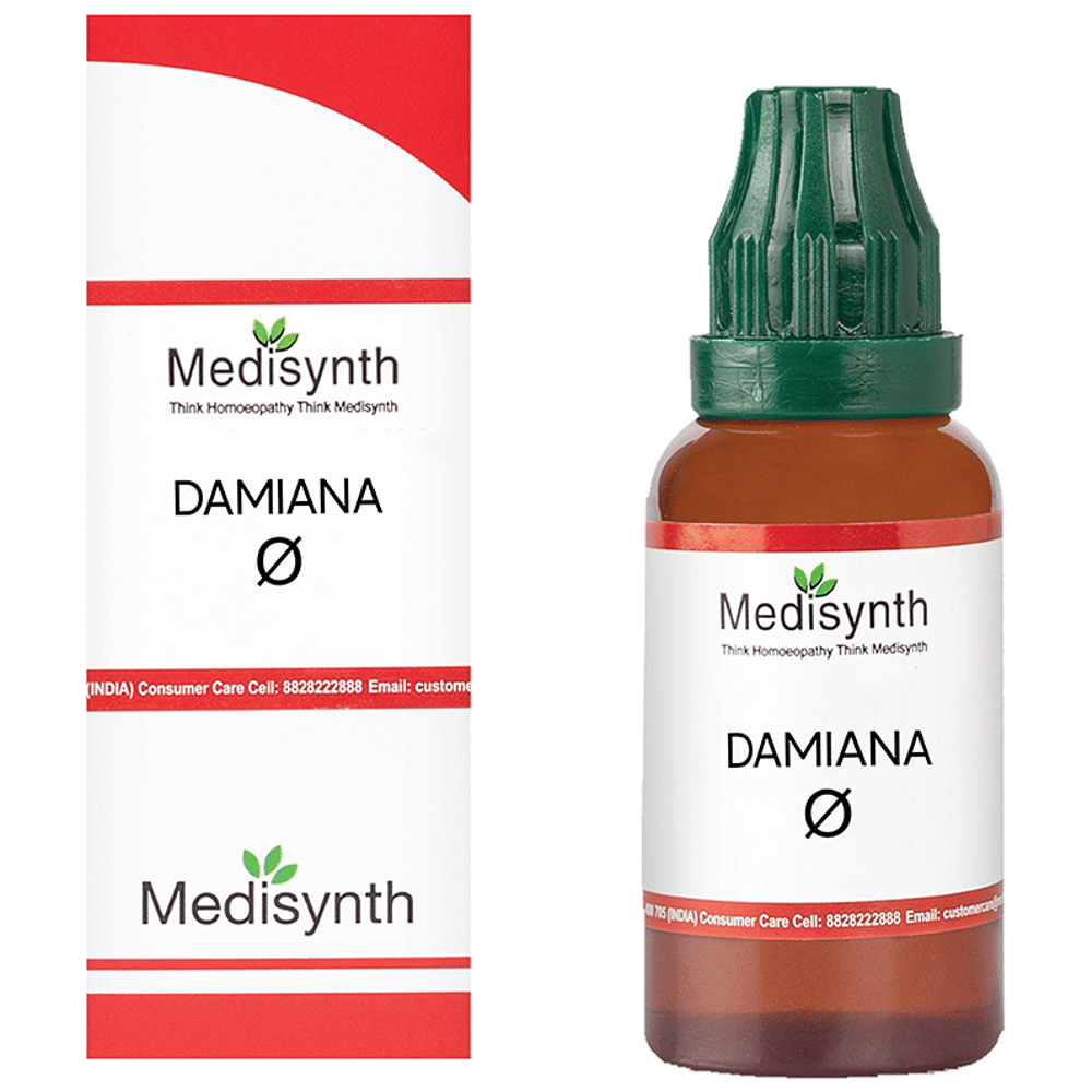 Medisynth Damiana Q bottle of 30 ml Mother Tincture