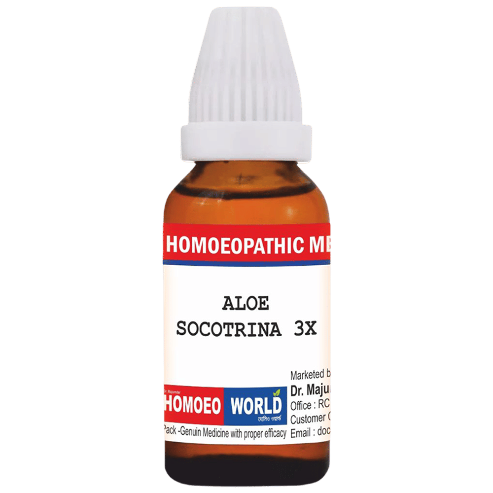 Dr. Majumder Homeo World Aloe Socotrina Dilution (30ml Each) 3X combo pack of 2 bottles