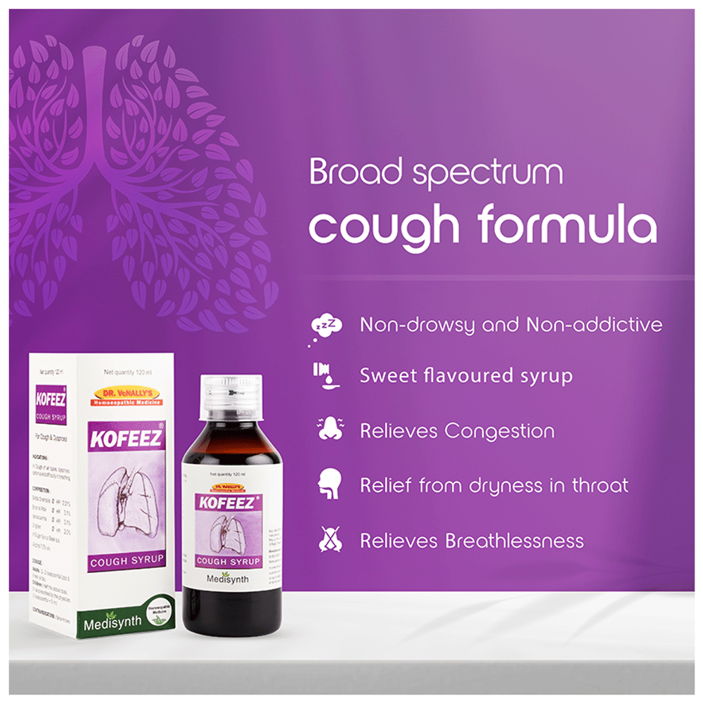 Medisynth Kofeez Cough Syrup bottle of 450 ml Syrup Medisynth Kofeez Cough Syrup bottle of 450 ml Syrup