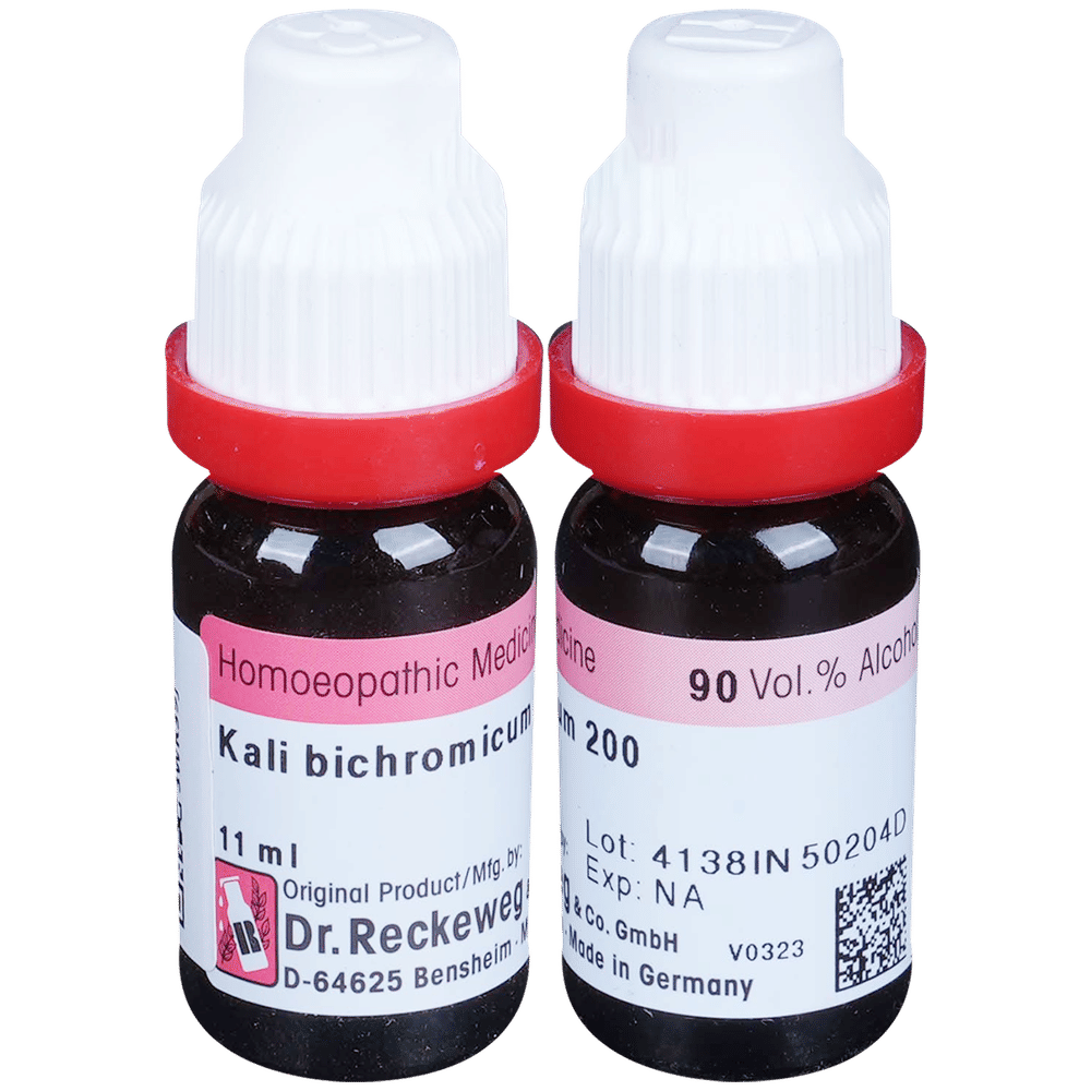 Dr. Reckeweg Kali Bichrom Dilution 200 CH bottle of 11 ml Dilution