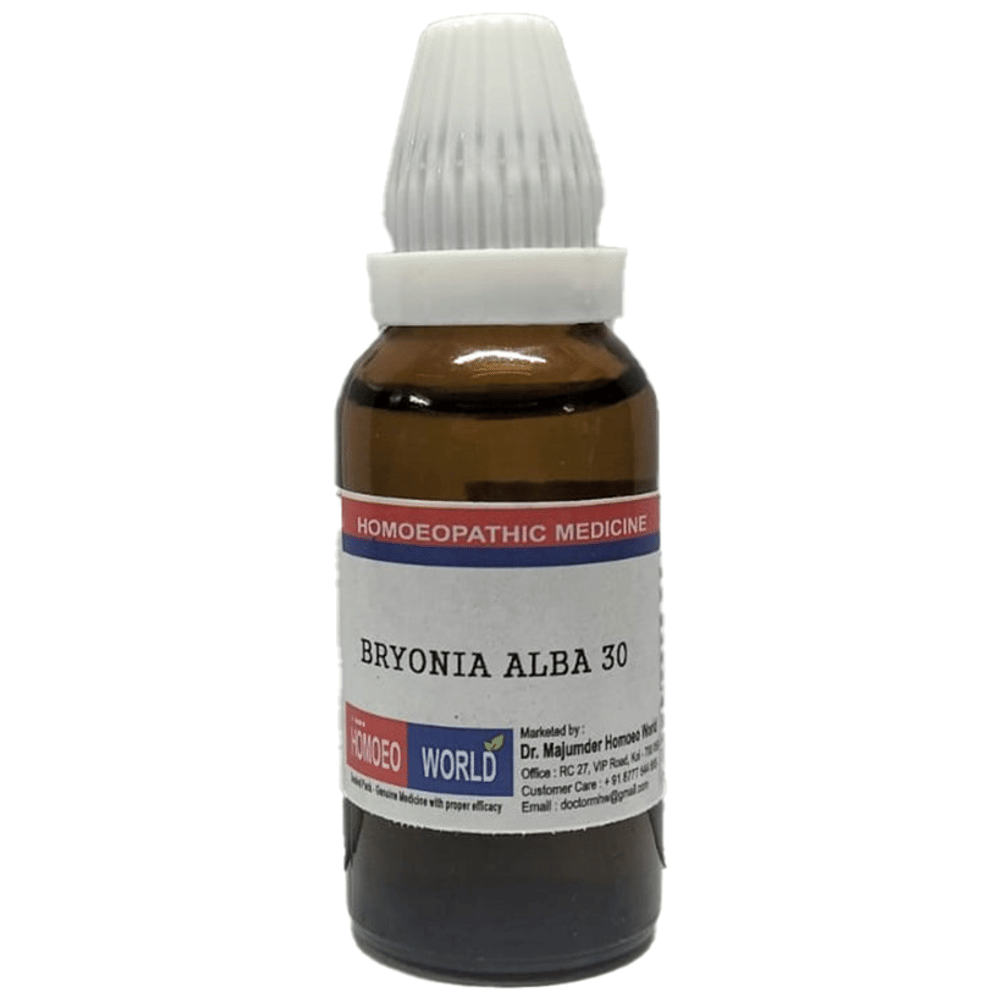 Dr. Majumder Homeo World Bryonia Alba Dilution 30 (30ml Each) box of 1 Bottle