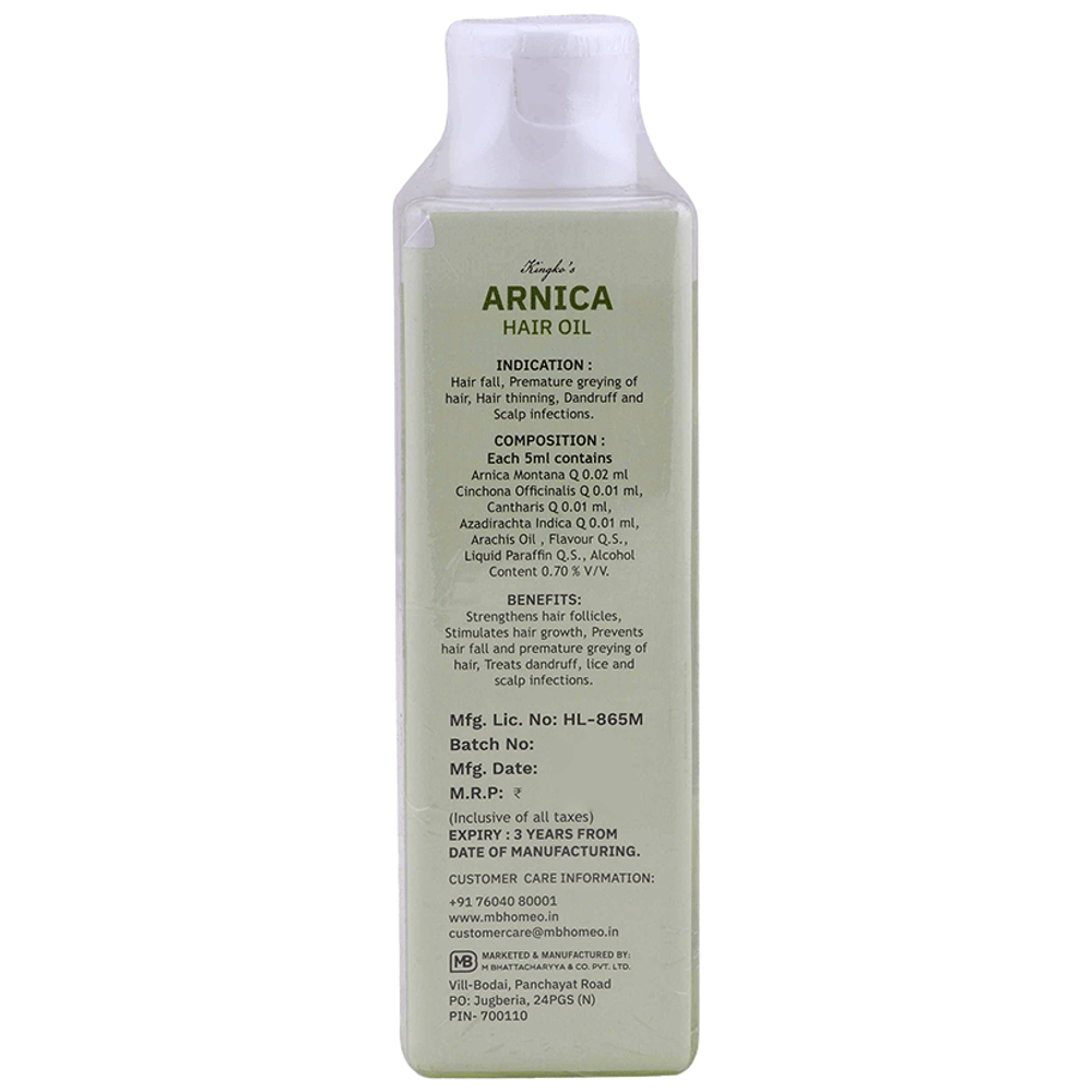 Kingko's Arnica Hair Oil bottle of 200 ml Oil Kingko's Arnica Hair Oil bottle of 200 ml Oil