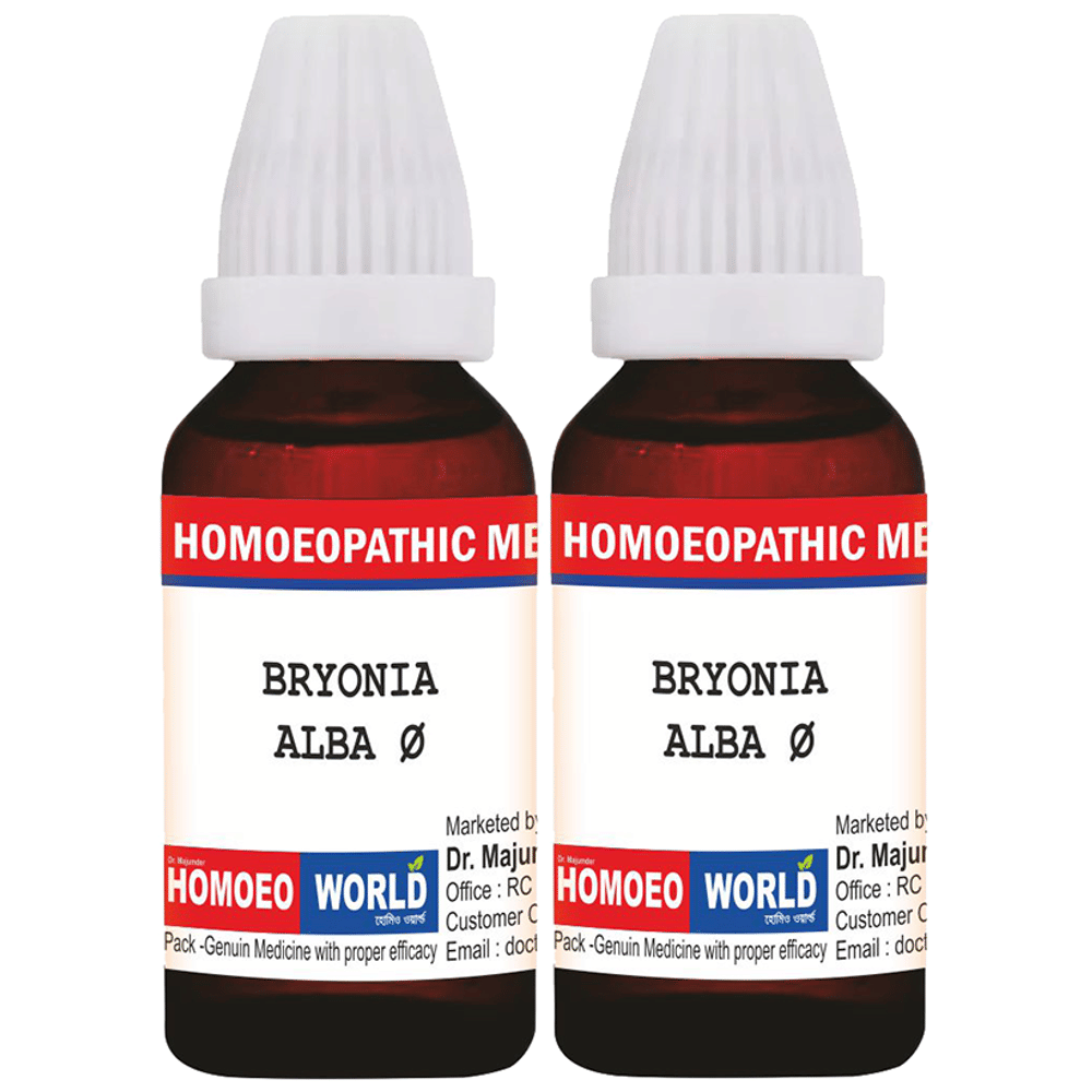 Dr. Majumder Homeo World Bryonia Alba Mother Tincture (30ml Each) Q combo pack of 2 bottles