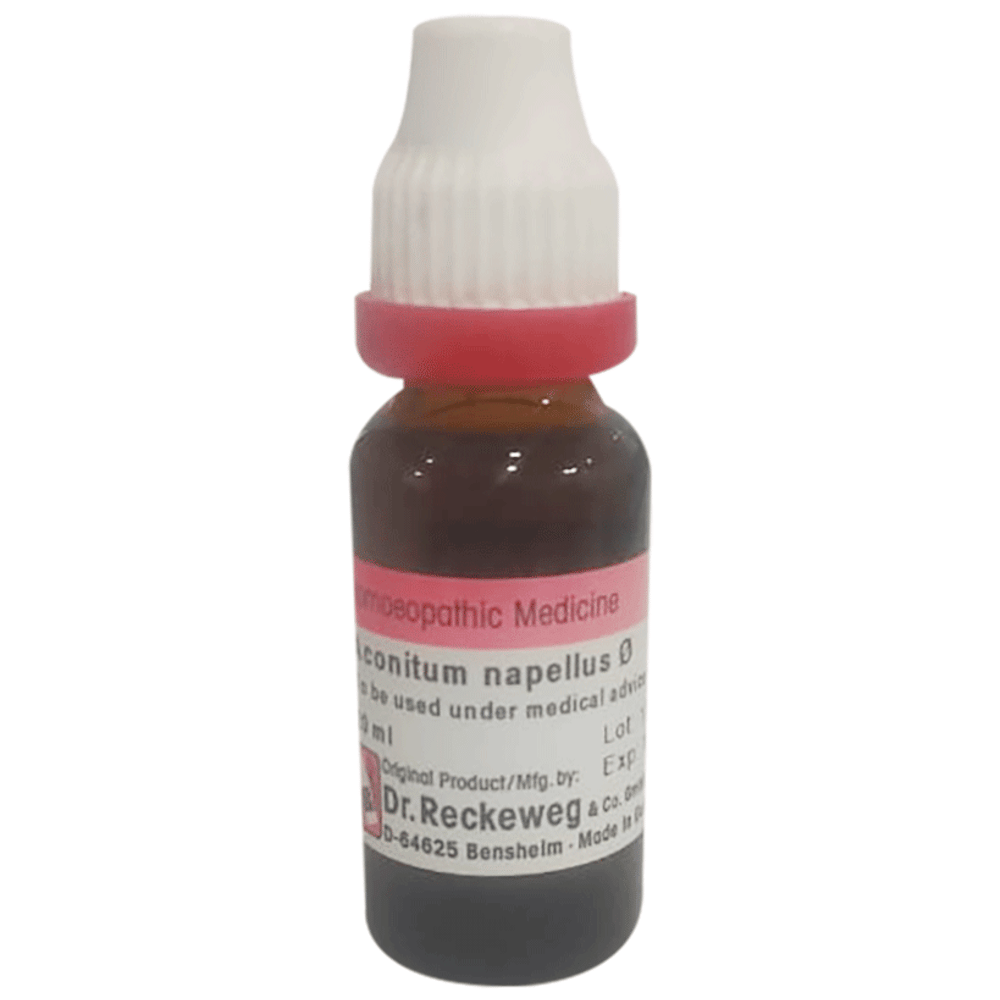 Dr. Reckeweg Aconitum Napellus Mother Tincture Q bottle of 20 ml Mother Tincture