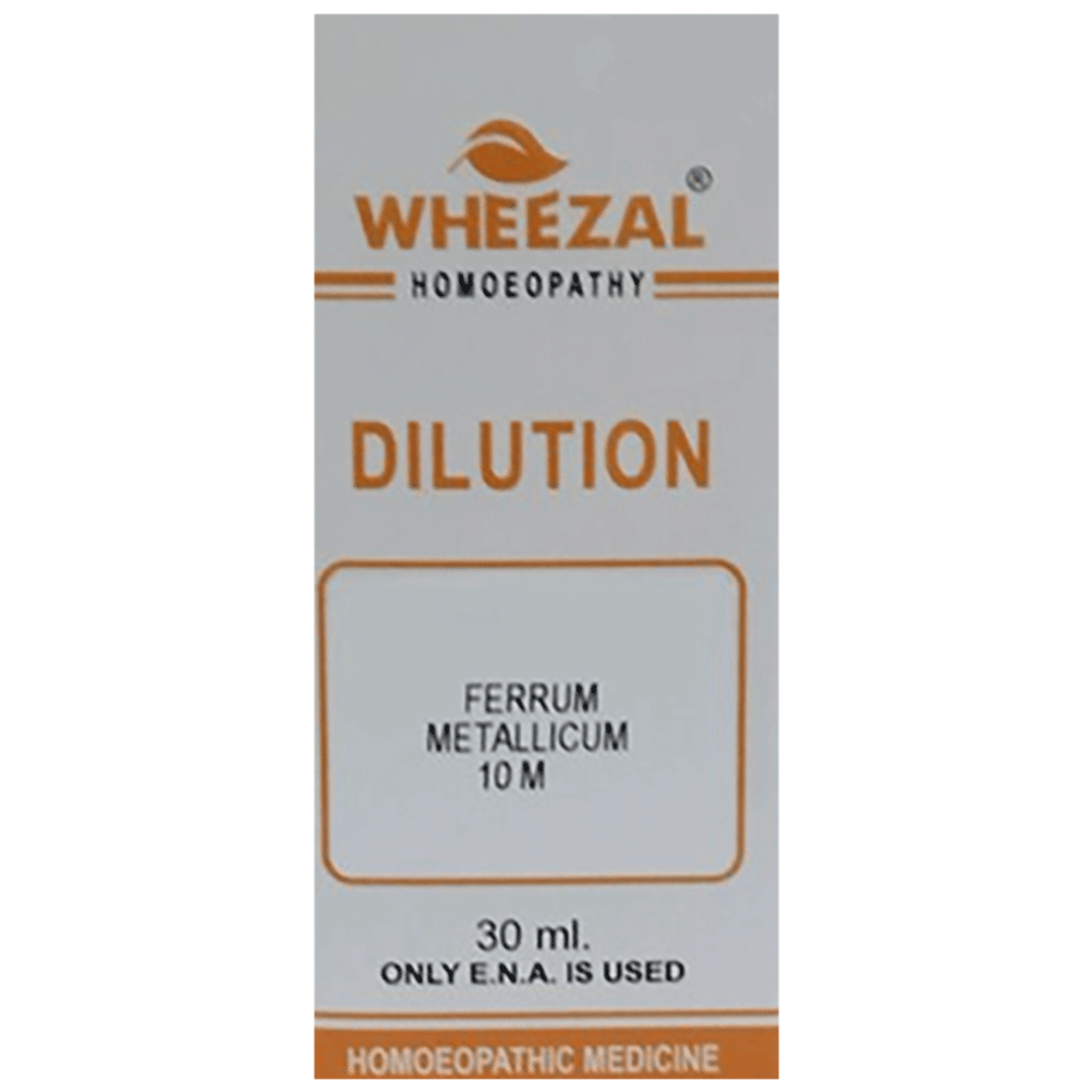 Wheezal Ferrum Metallicum Dilution 10M bottle of 30 ml Dilution