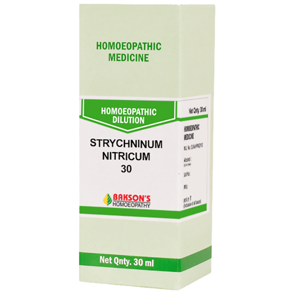 Bakson's Homeopathy Strychninum Nitricum Dilution 30 bottle of 30 ml Dilution