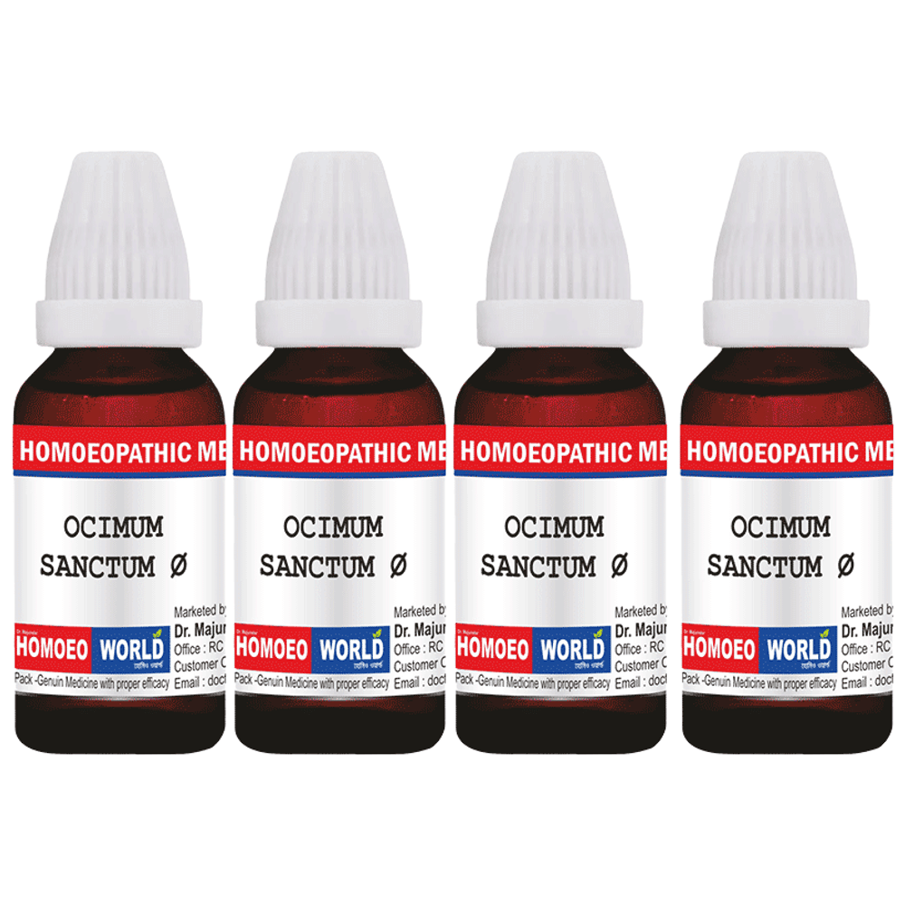 Dr. Majumder Homeo World Ocimum Sanctum Mother Tincture (30ml Each) Q combo pack of 4 bottles