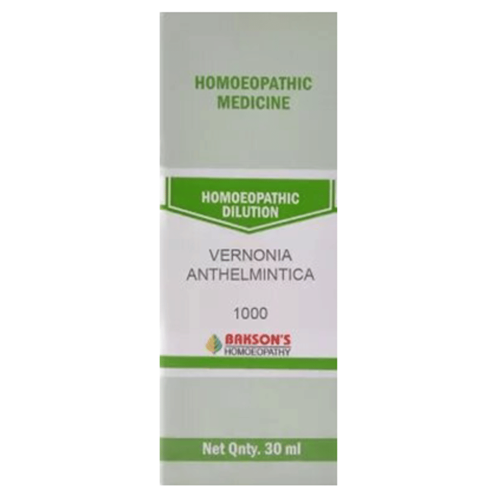 Bakson's Homeopathy Vernonia Anthelmintica  Dilution 1000 CH bottle of 30 ml Dilution