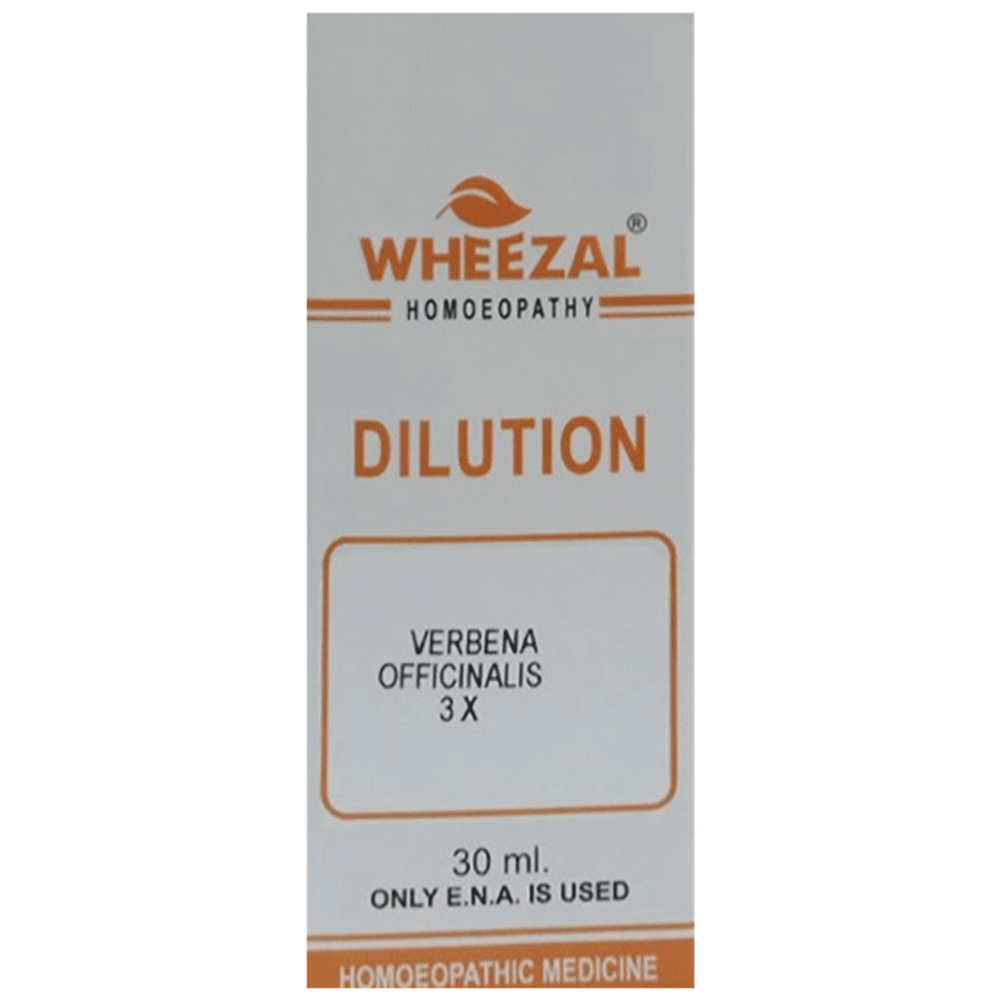 Wheezal Verbena Officinalis Dilution 3X bottle of 30 ml Dilution
