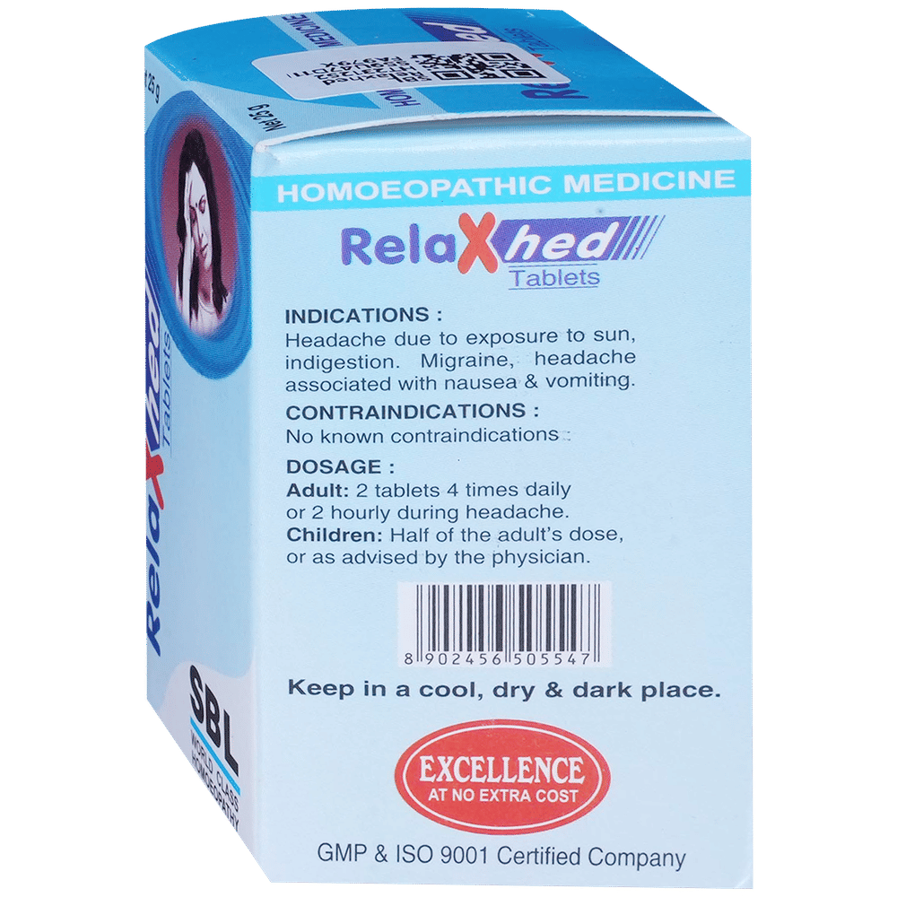 SBL Relaxhed Tablet bottle of 25 gm Tablet