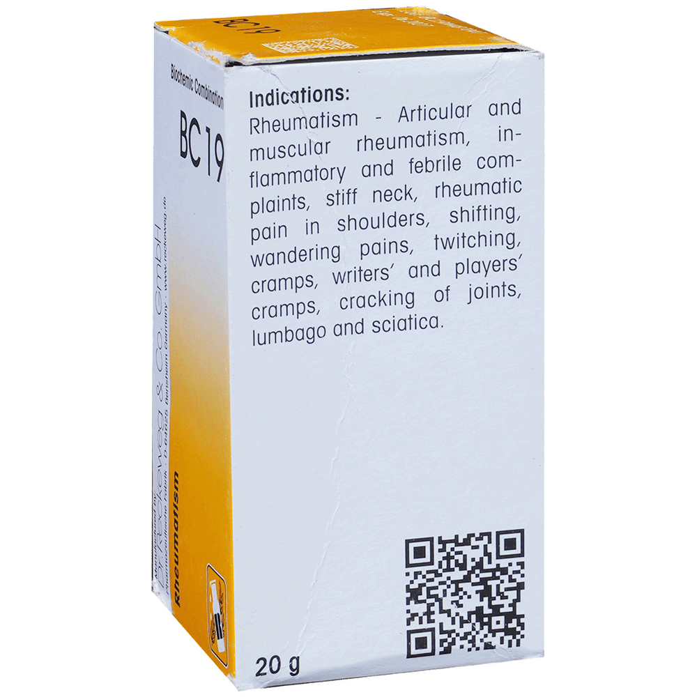 Dr. Reckeweg Bio-Combination 19 (BC 19) Tablet bottle of 20 gm Biocombination Tablet Dr. Reckeweg Bio-Combination 19 (BC 19) Tablet bottle of 20 gm Biocombination Tablet