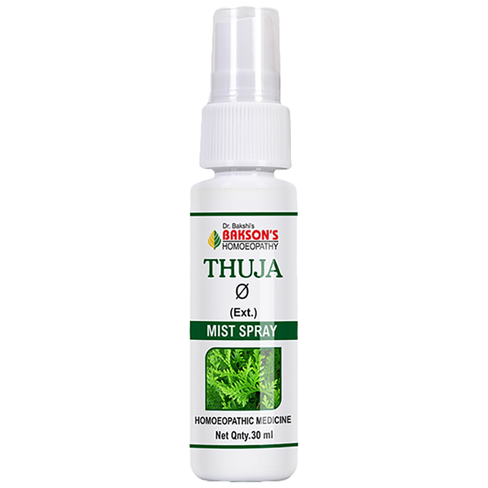 Bakson's Homeopathy Thuja Mist Spray pump bottle of 30 ml Spray