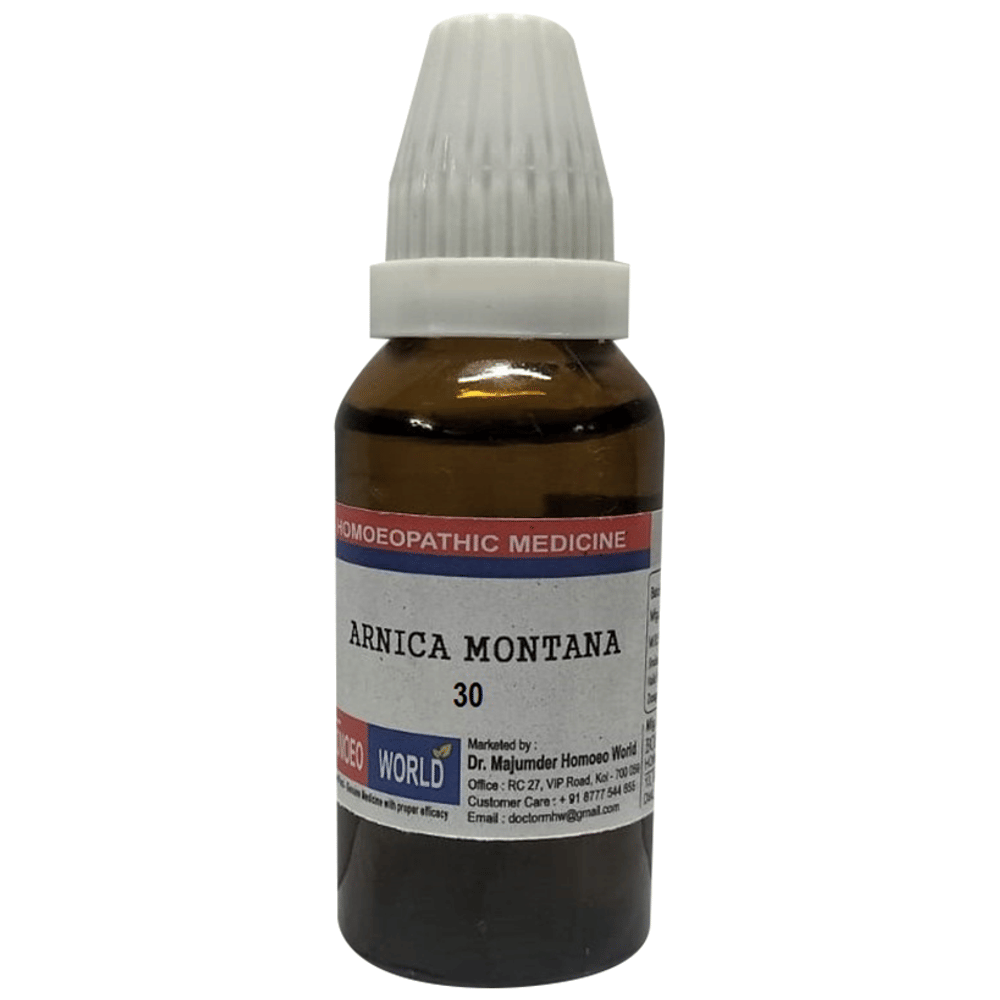 Dr. Majumder Homeo World Arnica Montana Dilution 30 (30ml Each) box of 1 Bottle Dr. Majumder Homeo World Arnica Montana Dilution 30 (30ml Each) box of 1 Bottle